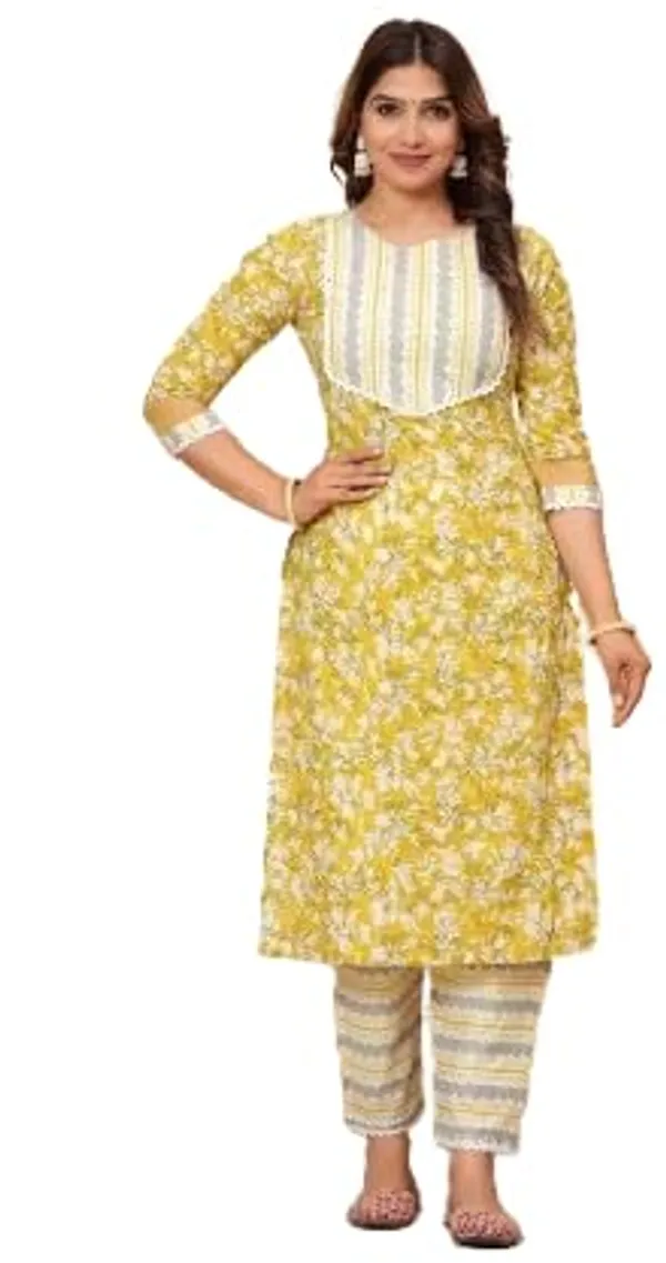 Women_Pure_Cotton_Kurti_Pant_Set