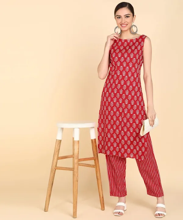 Women_S_Sleeveless_Kurta_Pant_Set