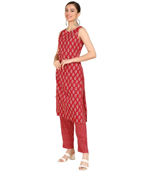 Women_S_Sleeveless_Kurta_Pant_Set