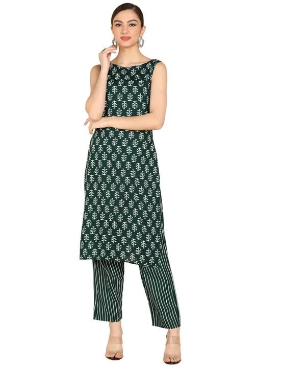 Women_S_Sleeveless_Kurta_Pant_Set