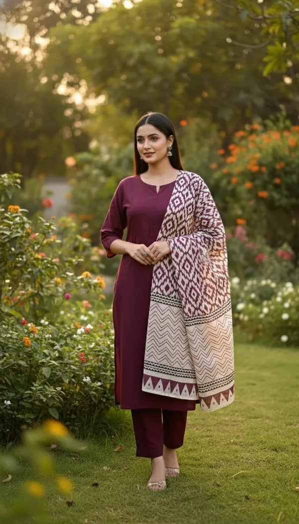Women_Cotton_Kurta_Palazzo_Set_With_Dupatta