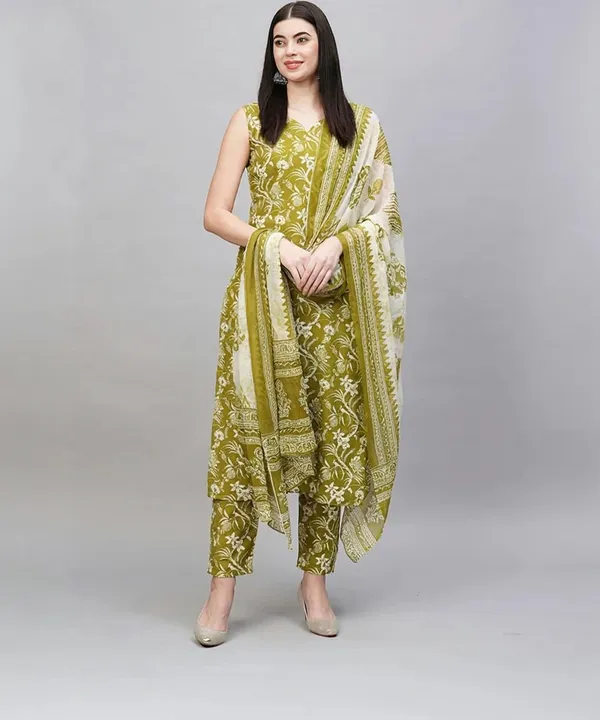 Cotton_Kurta_And_Pant_Set_With_Dupatta_For_Women