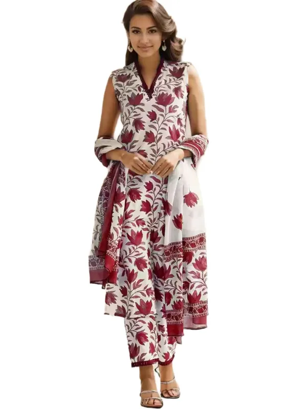 Women_Cotton_Kurta_Pant_Set_With_Dupatta