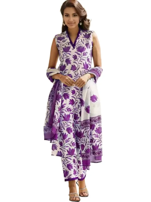 Women_Cotton_Kurta_Pant_Set_With_Dupatta
