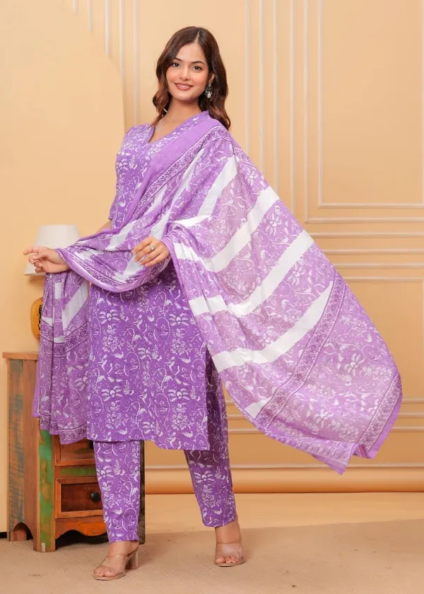 Women_Cotton_Kurta_Pant_Set_With_Dupatta