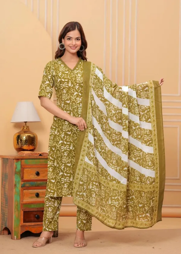 Women_Cotton_Kurta_Pant_Set_With_Dupatta