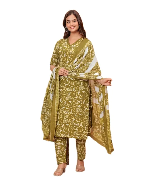 Women_Cotton_Kurta_Pant_Set_With_Dupatta