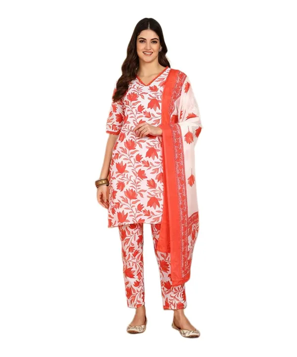 Women_Cotton_Kurta_Pant_Set_With_Dupatta