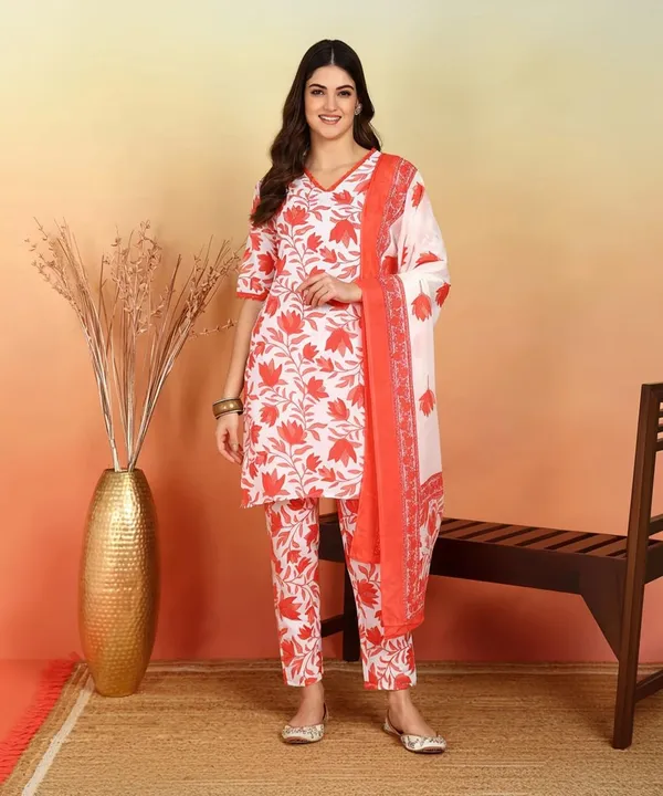 Women_Cotton_Kurta_Pant_Set_With_Dupatta