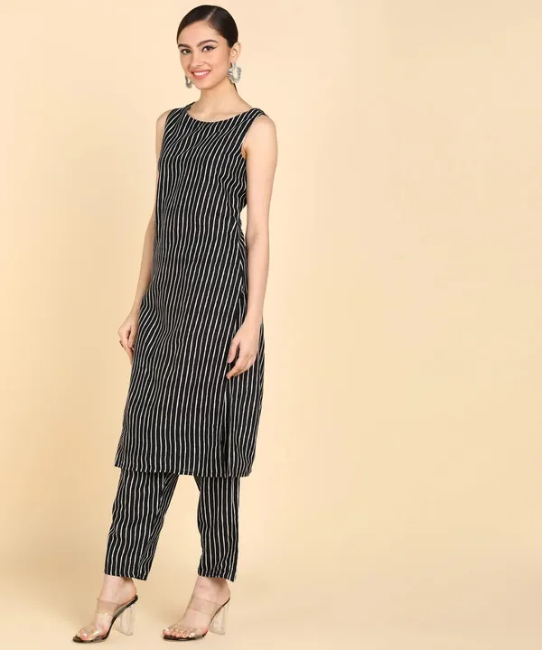 Women_S_Sleeveless_Kurta_Pant_Set