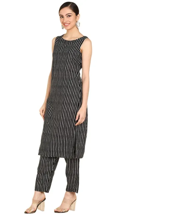 Women_S_Sleeveless_Kurta_Pant_Set