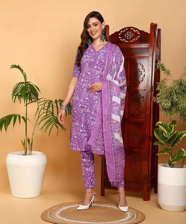 Women_Cotton_Kurta_Pant_Set_With_Dupatta