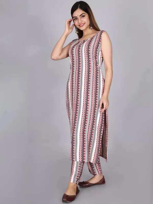 Women_S_Striped_Sleeveless_Kurta_Pant_Set