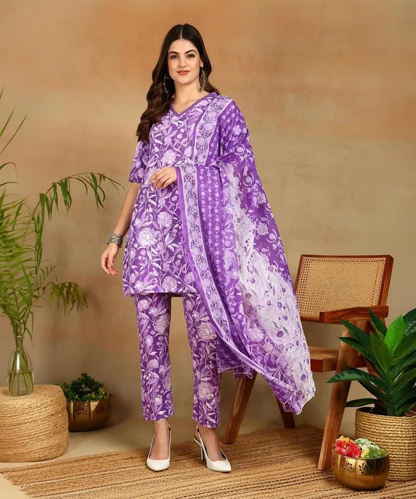Women_Floral_Print_Kurta_Pant_Dupatta_Set