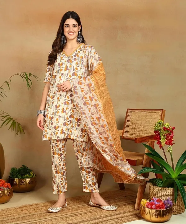 Women_Floral_Print_Kurta_Pant_Dupatta_Set