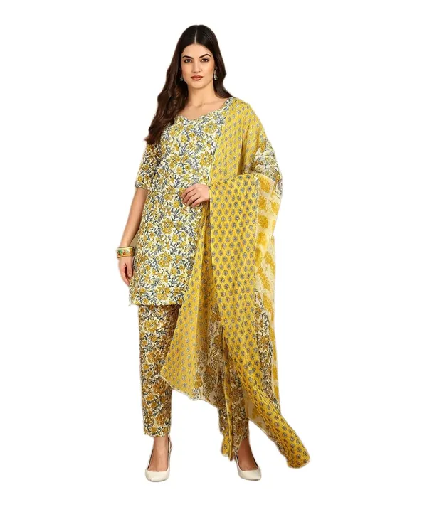 Women_Floral_Print_Kurta_Pant_Dupatta_Set