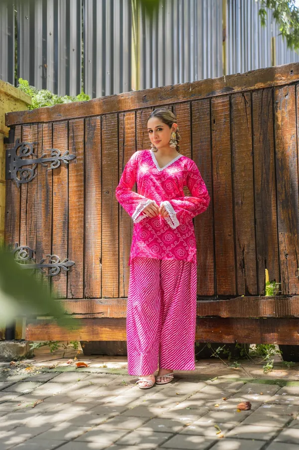 Bhandani_Print_Tunic_Top_with_wide_legged_pant_for_Womens_&_Girls