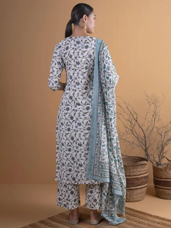 Kalamkari_Off_white_Printed_Kurti_Pant_set_with_dupatta