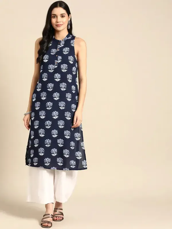 Sleeveless_Blue_Printed_Kurti