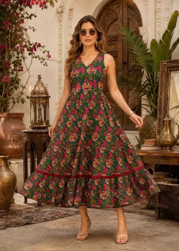VME_Fashions_Women_Cotton_Dress_|_Pre-Shrunk_Cotton_60x60_|_Sleeveless_Strappy_Flared_|_Soft_Lightweight_Casual_Kurti__|_Midi_
