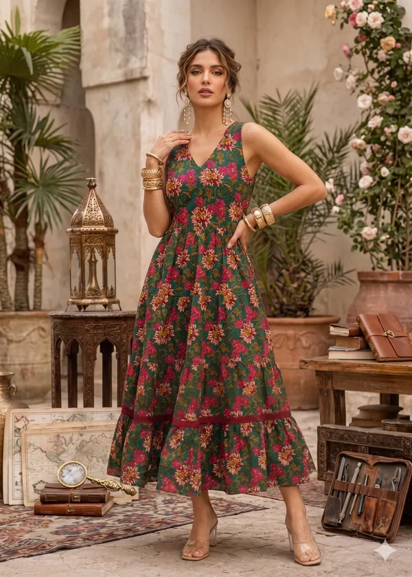VME_Fashions_Women_Cotton_Dress_|_Pre-Shrunk_Cotton_60x60_|_Sleeveless_Strappy_Flared_|_Soft_Lightweight_Casual_Kurti__|_Midi_