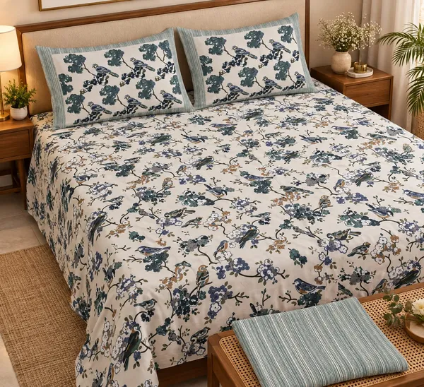 VME_Jaipuri_Cotton_King_Size_Bedsheet_108x108_Super_King,_144_TC_100%_Pure_Cotton_Double_Bed_Sheet_with_2_Pillow_Covers