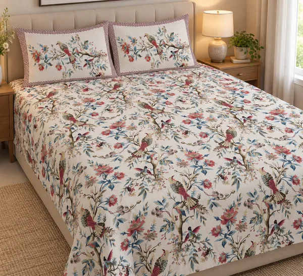 VME_Jaipuri_Cotton_King_Size_Bedsheet_95x108_Super_King,_144_TC_100%_Pure_Cotton_Double_Bed_Sheet_with_2_Pillow_Covers