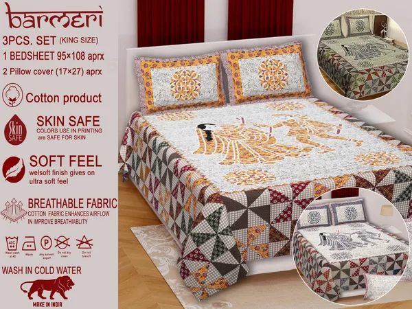 V-51_BedSheets_Rajasthani_Traditional_Print__|_100%_Cotton_300_TC_Premium_Double_Size_Bedsheet_for_Double_Bed_(95_x_100_Inch)_with_2_Pillow_Covers_Set_(17_x_27_Inch)_Designer_Printed_Bedsheet_Set-_Barmeri-D_07