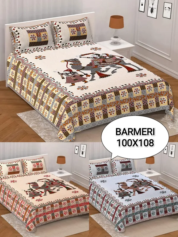 V-51_BedSheets_Rajasthani_Traditional_Print__|_100%_Cotton_300_TC_Premium_Double_Size_Bedsheet_for_Double_Bed_(95_x_100_Inch)_with_2_Pillow_Covers_Set_(17_x_27_Inch)_Designer_Printed_Bedsheet_Set-_Barmeri-D-8