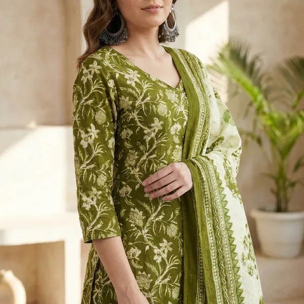 Cotton_Kurta_And_Pant_Set_With_Dupatta_For_Women