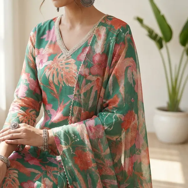 Women_S_Cotton_Blend_Kurti_Pant_Set