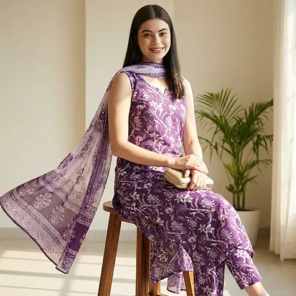 Cotton_Kurta_And_Pant_Set_With_Dupatta_For_Women