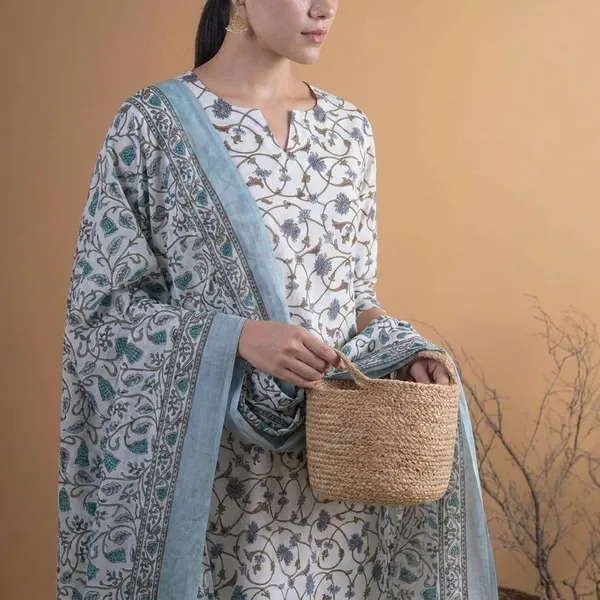 Kalamkari_Print_Kurta_Pant_Set_With_Dupatta