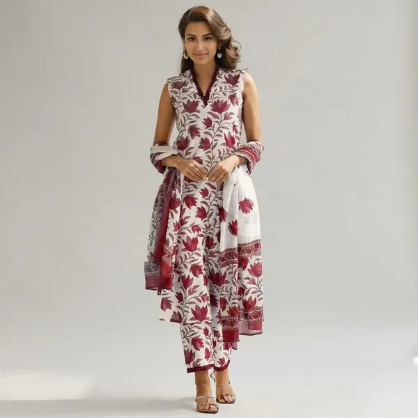 Women_Cotton_Kurta_Pant_Set_With_Dupatta