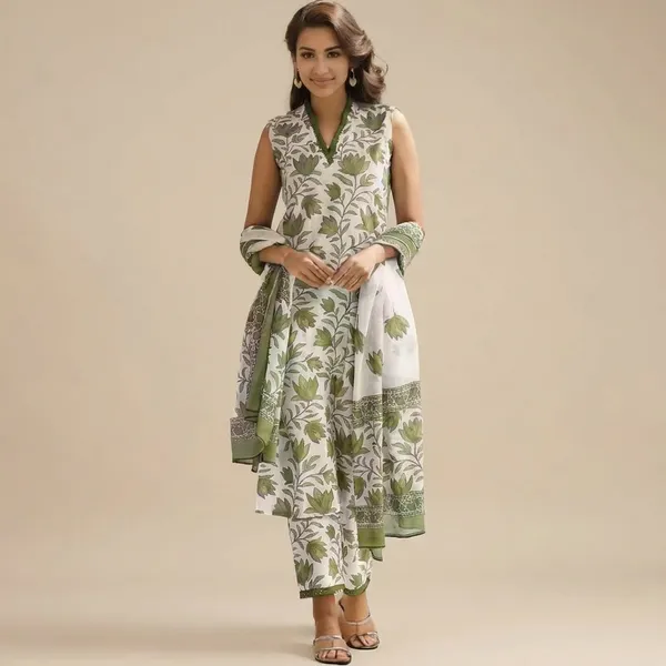 Women_Cotton_Kurta_Pant_Set_With_Dupatta