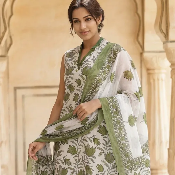 Women_Cotton_Kurta_Pant_Set_With_Dupatta