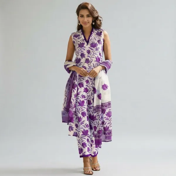 Women_Cotton_Kurta_Pant_Set_With_Dupatta