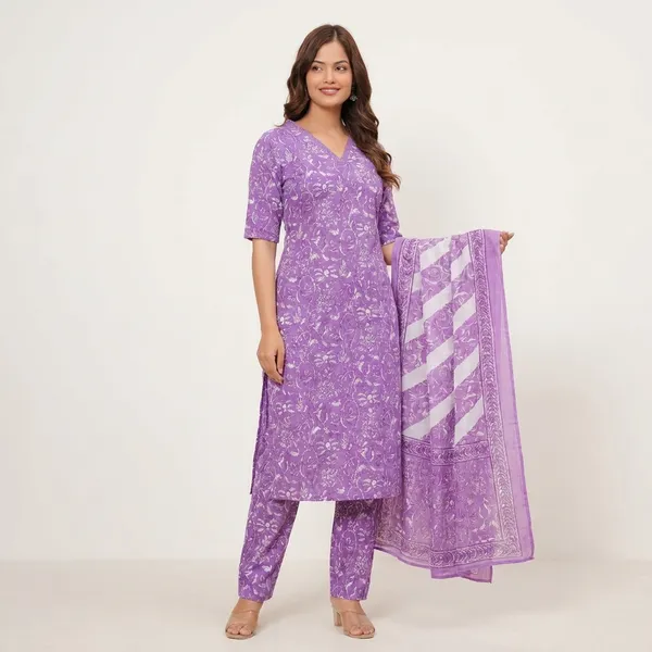 Women_Cotton_Kurta_Pant_Set_With_Dupatta
