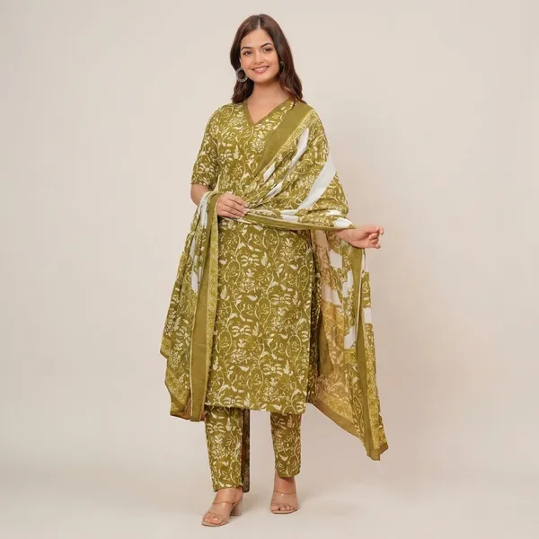 Women_Cotton_Kurta_Pant_Set_With_Dupatta