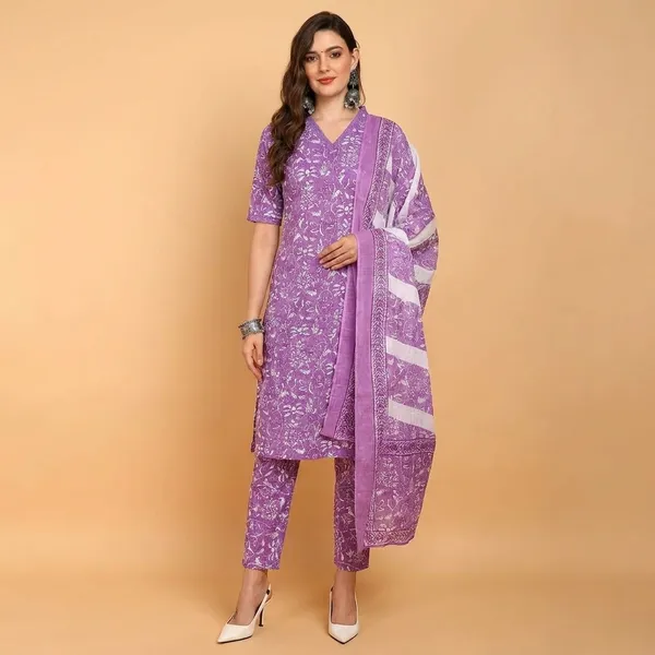 Women_Cotton_Kurta_Pant_Set_With_Dupatta