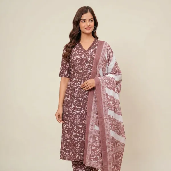 Women_Cotton_Kurta_Pant_Set_With_Dupatta