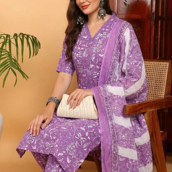 Women_Cotton_Kurta_Pant_Set_With_Dupatta