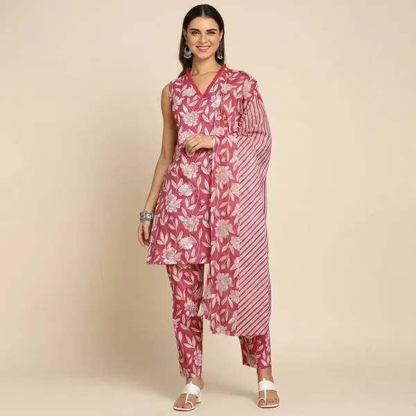 Women_Floral_Print_Kurta_Pant_Dupatta_Set