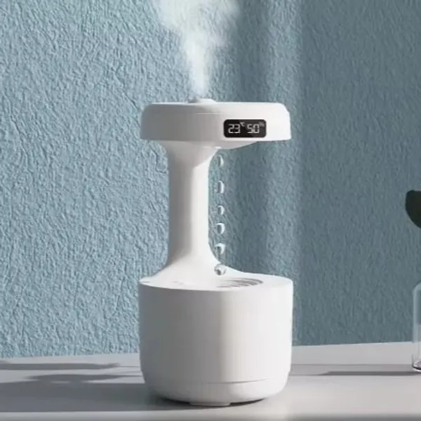White_Anti_Gravity_Water_Droplet_Humidifier