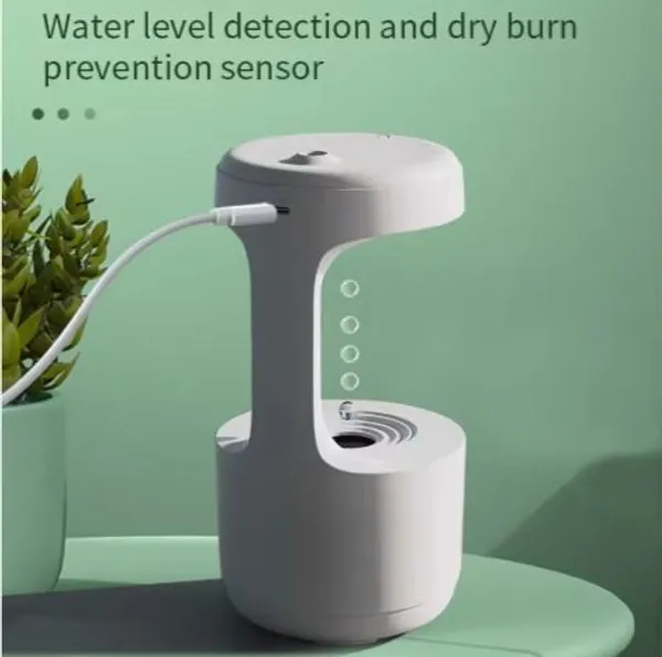 White_Anti_Gravity_Water_Droplet_Humidifier