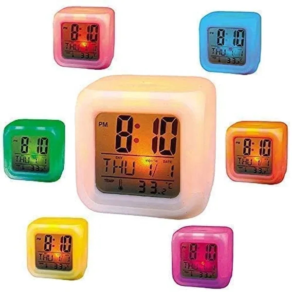 White_Plastic_Alarm_Clock_For_Home