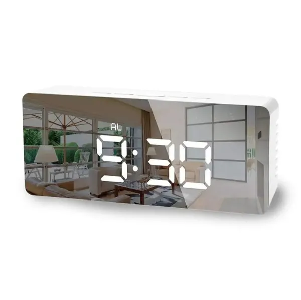 White_Plastic_Alarm_Clock_For_Home