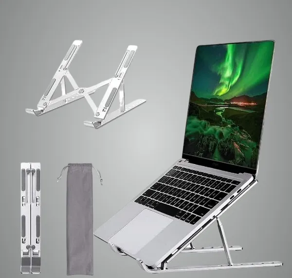 Grey_Aluminum_Laptop_Stand_For_Home_&_Office