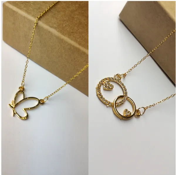 Gold_Brass_Premium_Butterfly_And_Double_Circle_Pendant_Combo_For_Women_(Pack_Of_2)