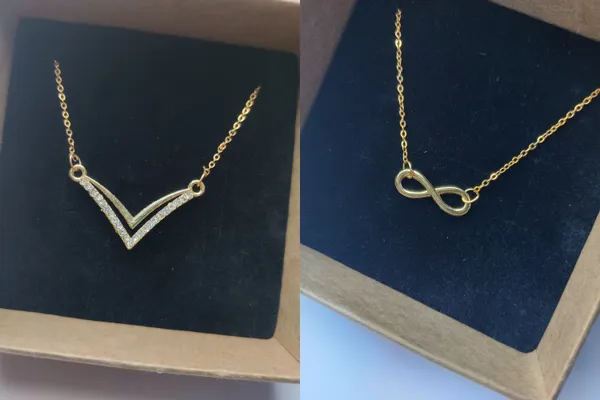 Gold_Brass_Premium_Double_V_Pendant_And_Infinity_Pendant_Combo_For_Women_(Pack_Of_2)